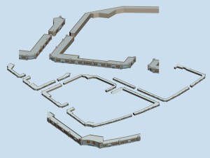 city planning fashionable commercial street office design - 120 Modelo 3D