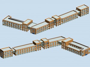 city planning fashionable commercial street office design - 121 Modèle 3D