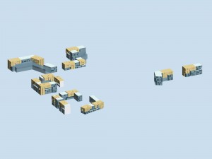 city planning fashionable commercial street office design - 122 3Dモデル