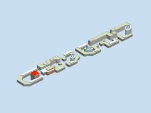 city planning fashionable commercial street office design - 124 3D Model