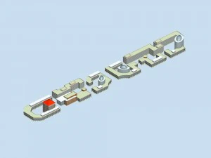 perencanaan kota desain kantor jalan komersial yang modis - 124 Model 3D