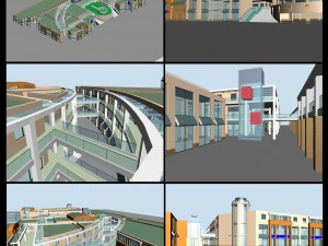 dise&ntilde;o de oficinas de calles comerciales de moda de planificaci&oacute;n urbana - 125 Modelo 3D