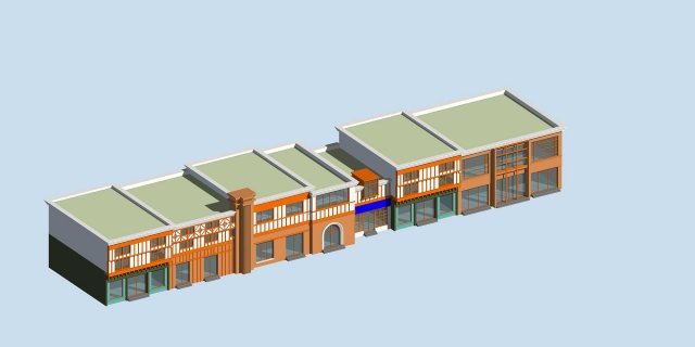 city planning fashionable commercial street office design - 126 3D Model .c4d .max .obj .3ds .fbx .stl .blend 