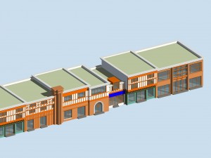 city planning fashionable commercial street office design - 126 3D मॉडल