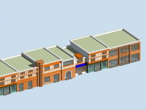dise&ntilde;o de oficinas de calles comerciales de moda de planificaci&oacute;n urbana - 126 Modelo 3D