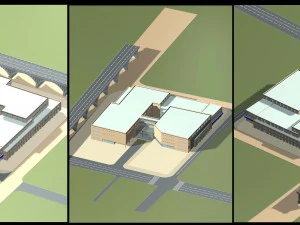 city planning fashionable commercial street office design - 128 3D Model