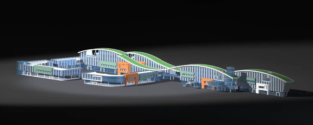city planning fashionable commercial street office design - 134 Modello 3D .c4d .max .obj .3ds .fbx .stl .blend 