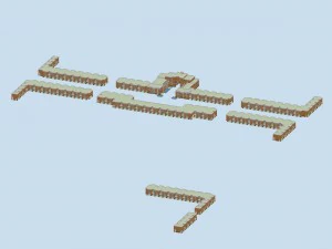 city planning fashionable commercial street office design - 136 3D Model