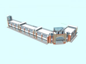 city planning fashionable commercial street office design - 140 3D-Modell
