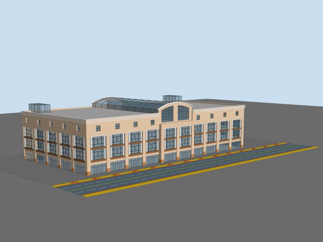 city planning fashionable commercial street office design - 144 3D Model .c4d .max .obj .3ds .fbx .stl .blend 