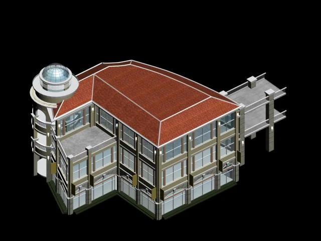 city planning fashionable commercial street office design - 146 3D Model .c4d .max .obj .3ds .fbx .stl .blend 