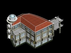 city planning fashionable commercial street office design - 146 3D Model