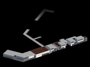 city planning fashionable commercial street office design - 147 3D Model