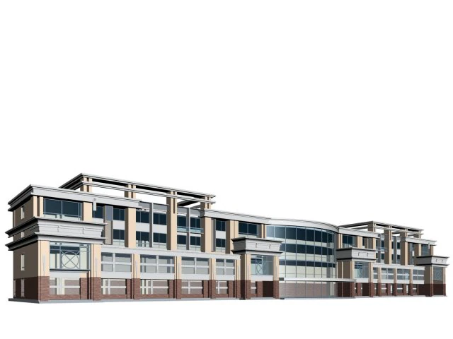 city planning fashionable commercial street office design - 153 3D Model .c4d .max .obj .3ds .fbx .stl .blend 