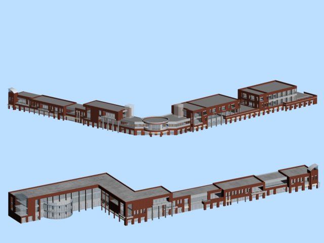 city planning fashionable commercial street office design - 155 3D मॉडल .c4d .max .obj .3ds .fbx .stl .blend 