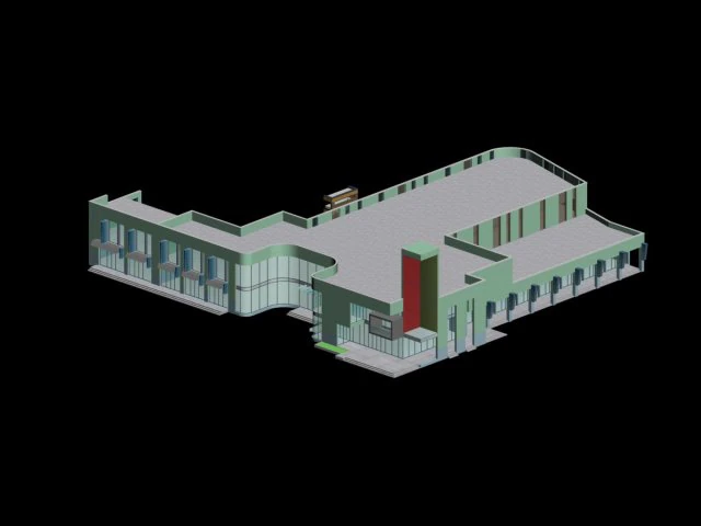 city planning fashionable commercial street office design - 159 3D Model .c4d .max .obj .3ds .fbx .stl .blend 