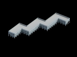 city planning fashionable commercial street office design - 168 Modello 3D