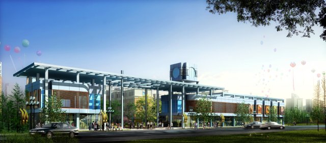 city planning fashionable commercial street office design - 174 3D Model .c4d .max .obj .3ds .fbx .stl .blend 