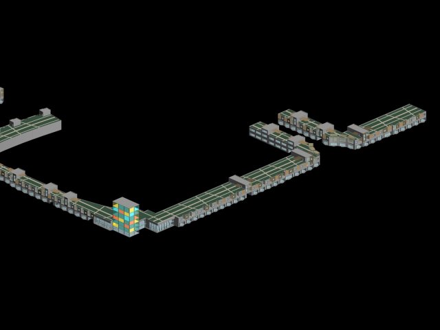 city planning fashionable commercial street office design - 176 3D Model .c4d .max .obj .3ds .fbx .stl .blend 