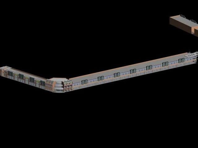 city planning fashionable commercial street office design - 177 3D Model .c4d .max .obj .3ds .fbx .stl .blend 