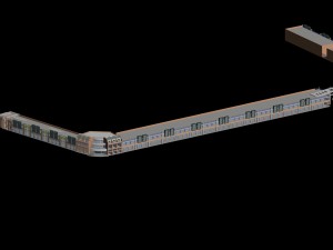city planning fashionable commercial street office design - 177 3D Model