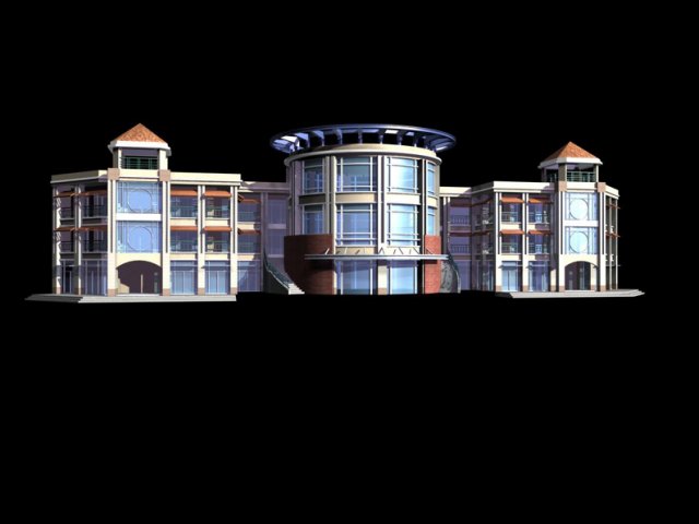 city planning fashionable commercial street office design - 181 Modello 3D .c4d .max .obj .3ds .fbx .stl .blend 