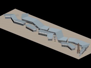 city planning fashionable commercial street office design - 182 Modèle 3D