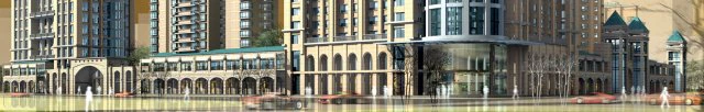 city planning fashionable commercial street office design - 185 3D Model .c4d .max .obj .3ds .fbx .stl .blend 