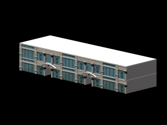 city planning fashionable commercial street office design - 191 3D Model .c4d .max .obj .3ds .fbx .stl .blend 