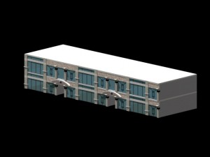 city planning fashionable commercial street office design - 191 3D Model