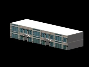 city planning fashionable commercial street office design - 191 3D Model