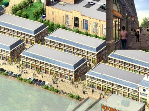city planning fashionable commercial street office design - 192 Model 3D