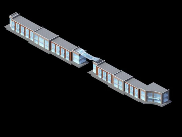 city planning fashionable commercial street office design - 194 3D Model .c4d .max .obj .3ds .fbx .stl .blend 