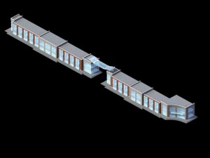 містобудування модна комерційна вулиця офісний дизайн - 194 3D Модель