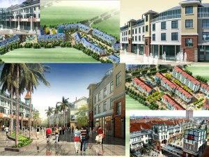 stadsplanning modieus commercieel straatkantoorontwerp - 200 3D Model