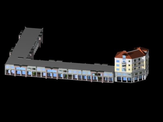 city planning fashionable commercial street office design - 201 Modello 3D .c4d .max .obj .3ds .fbx .stl .blend 