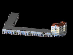 city planning fashionable commercial street office design - 201 Modelo 3D