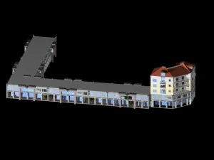 city planning fashionable commercial street office design - 201 3D Model