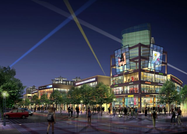 city planning fashionable commercial street office design - 205 Model 3D .c4d .max .obj .3ds .fbx .stl .blend 