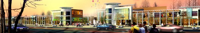city planning fashionable commercial street office design - 206 3D Model .c4d .max .obj .3ds .fbx .stl .blend