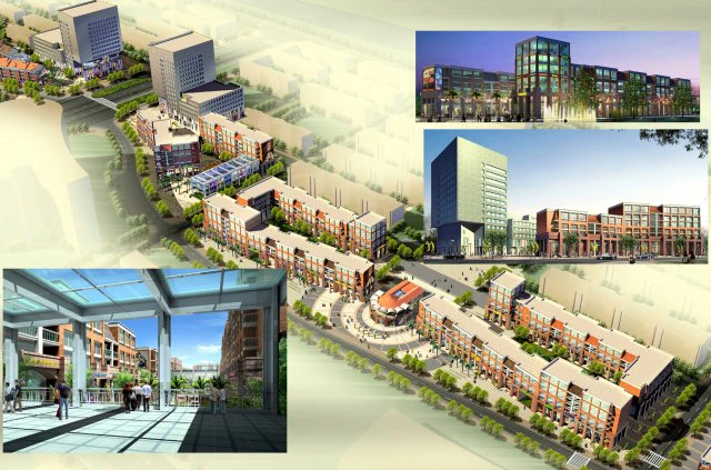 city planning fashionable commercial street office design - 211 3D Model .c4d .max .obj .3ds .fbx .stl .blend
