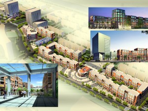 city planning fashionable commercial street office design - 211 3D Model