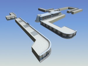 city planning fashionable commercial street office design - 212 3Dモデル