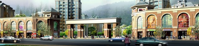 city planning fashionable commercial street office design - 213 3D-Modell .c4d .max .obj .3ds .fbx .stl .blend 