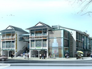 city planning fashionable commercial street office design - 215 Modèle 3D