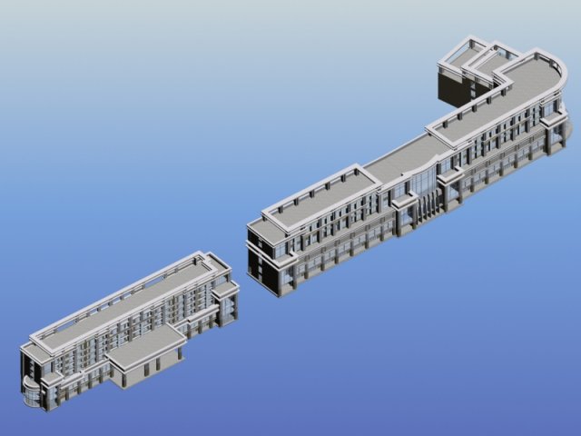 city planning fashionable commercial street office design - 216 Model 3D .c4d .max .obj .3ds .fbx .stl .blend