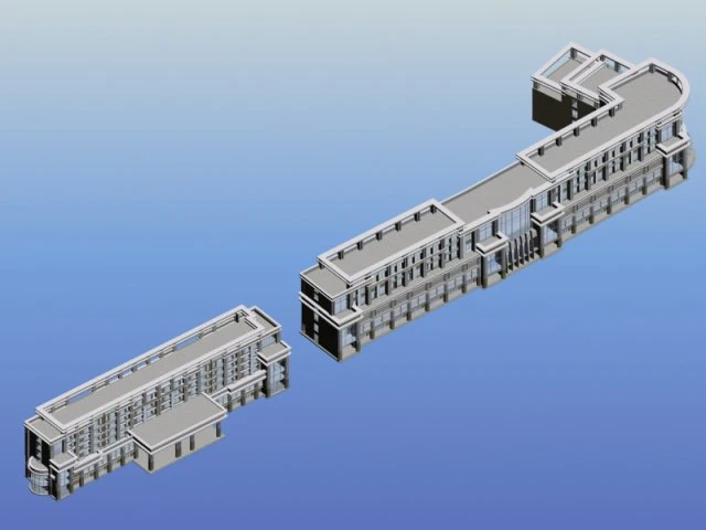 city planning fashionable commercial street office design - 216 3D Model .c4d .max .obj .3ds .fbx .stl .blend 