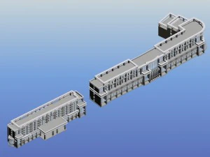 planejamento urbano design de escritório de rua comercial elegante - 216 Modelo 3D