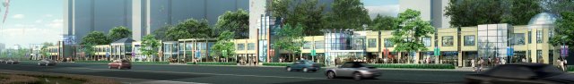 city planning fashionable commercial street office design - 217 Modèle 3D .c4d .max .obj .3ds .fbx .stl .blend 