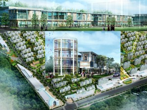 city planning fashionable commercial street office design - 222 3D Model